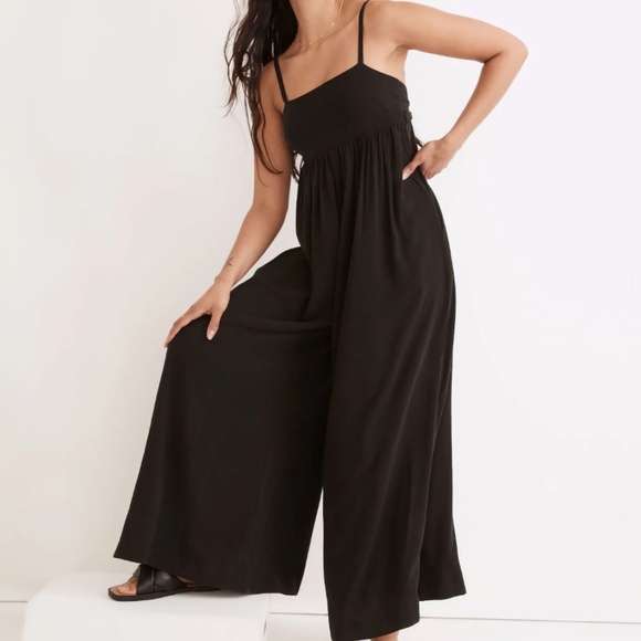 Madewell Tie-Back Wide-Leg Jumpsuit - Picture 1 of 10